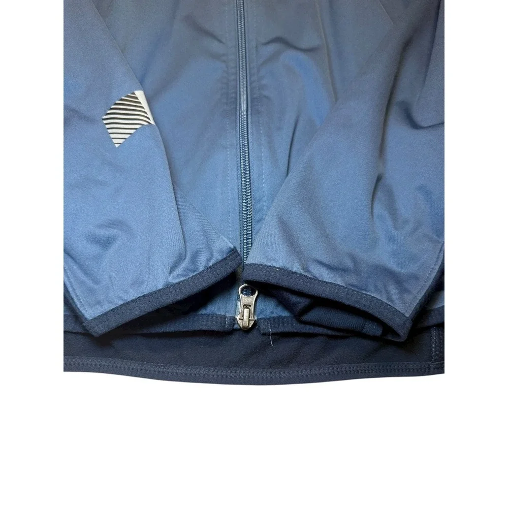 Nike Dri-Fit‎ Men's Athletic Jacket Gray Black Full Zip Reflective Logo Size L